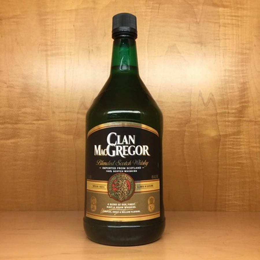 A bottle of Clan Macgregor Scotch Whisky 1.75 liter Wallpaper