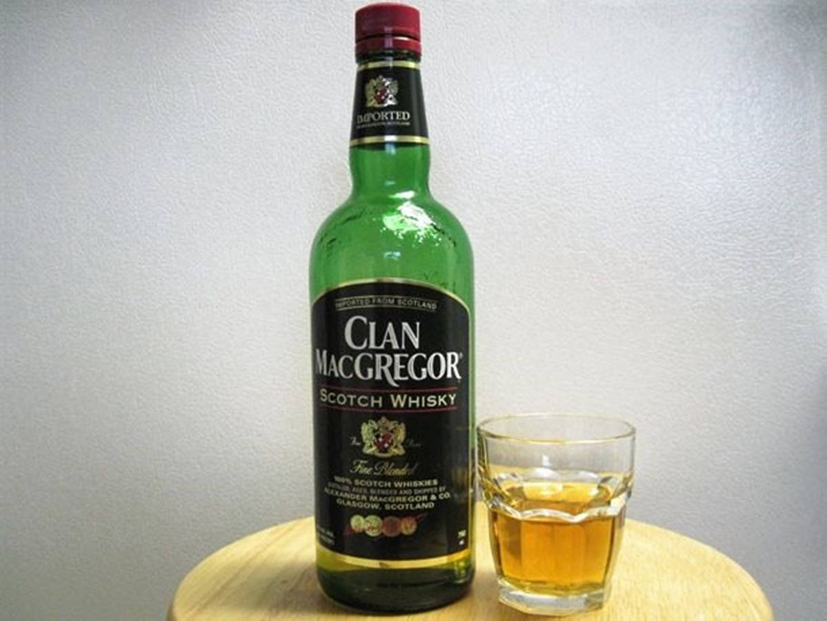 Clan Macgregor Scotch Whisky drikke log tapet Wallpaper