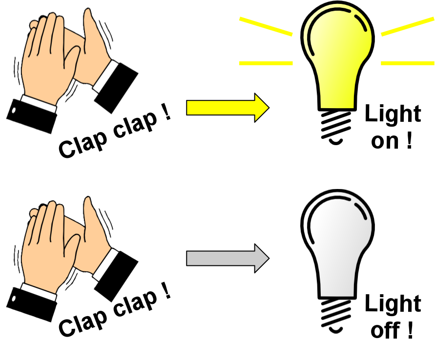 Clap Activated Light Control Illustration PNG