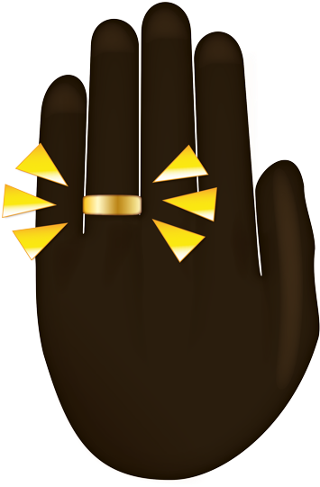 Clapping Hand Emojiwith Ring PNG