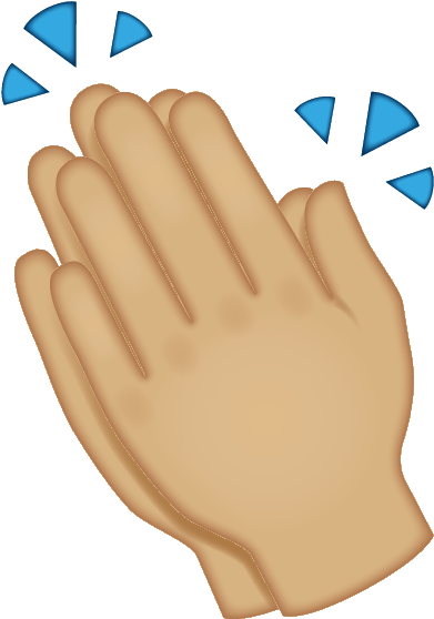 Clapping_ Hand_ Emoji_with_ Motion_ Lines PNG
