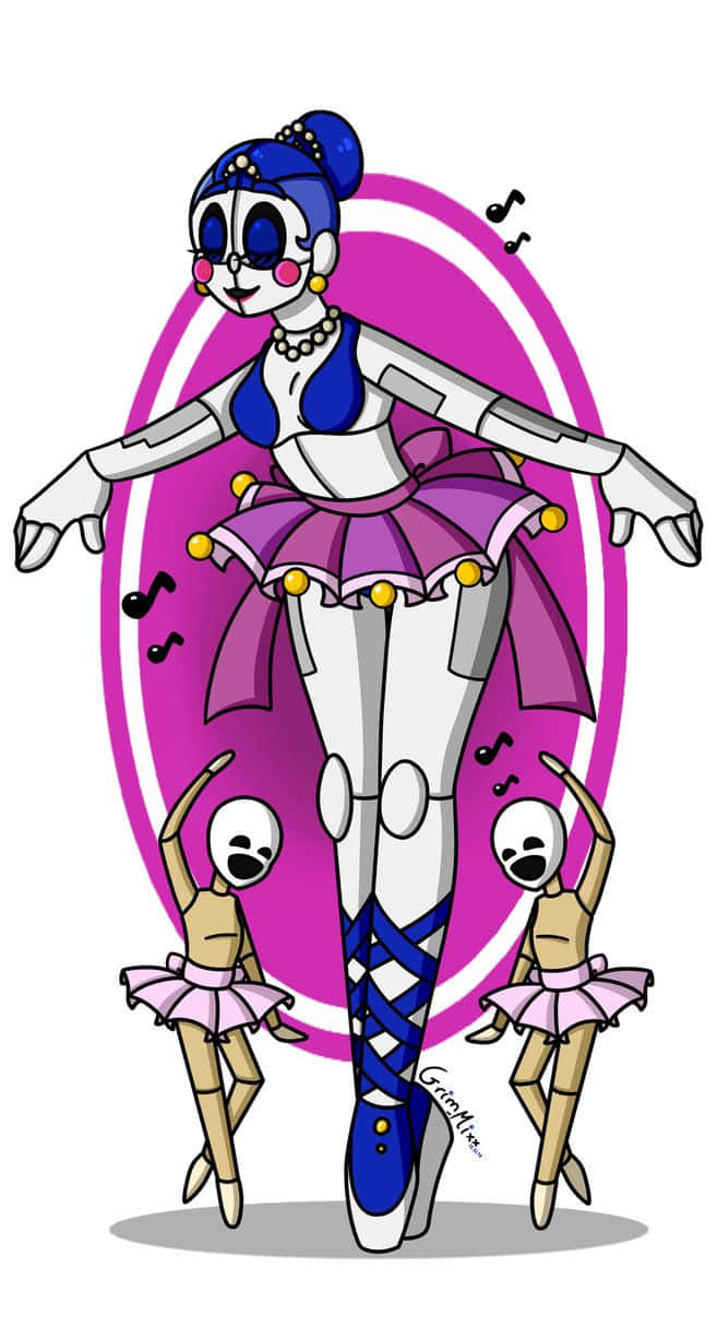 A Robot With A Ballerina And Two Other Dancers