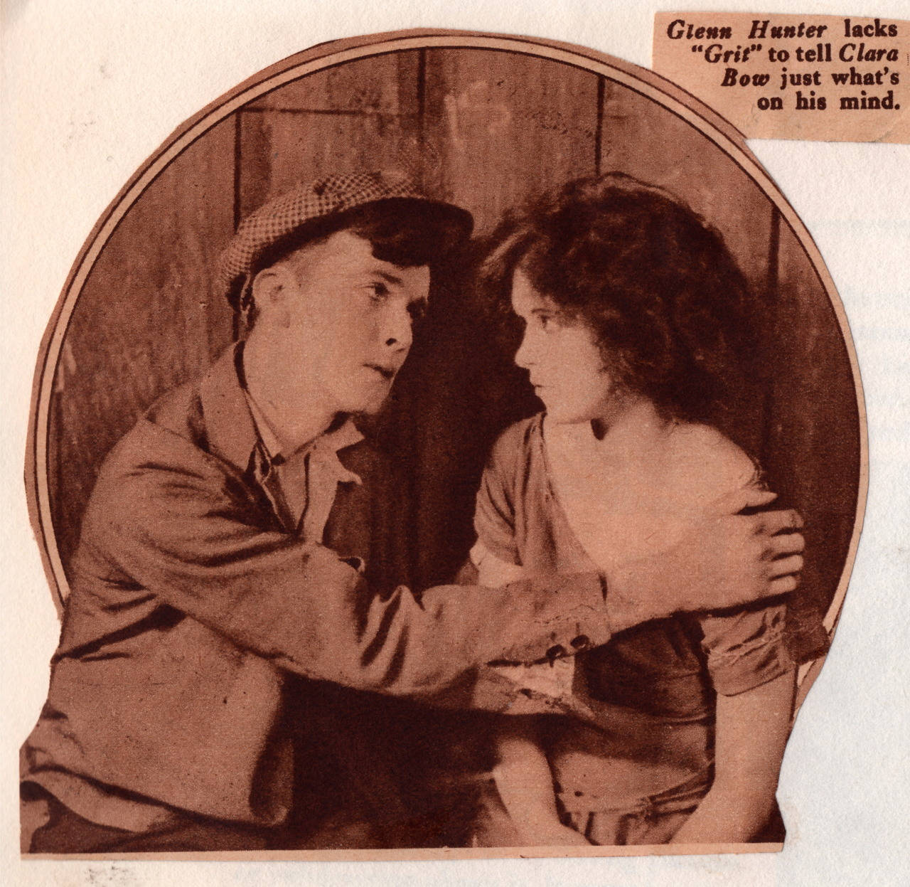 Clara Bow og Glenn Hunter 1930 har et klassisk udtryk. Wallpaper