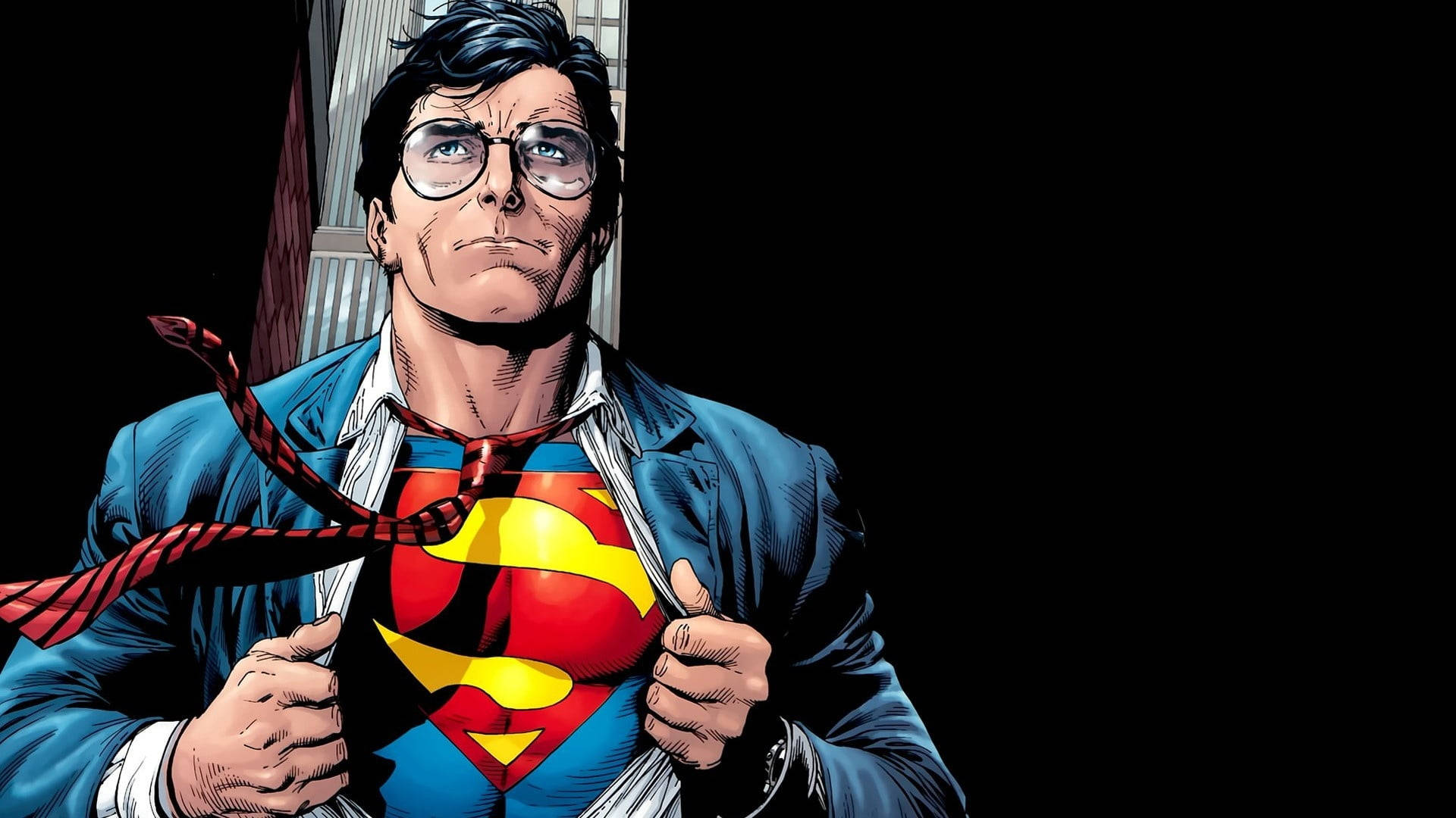 Clark Kent Revealing Superman Logo Wallpaper