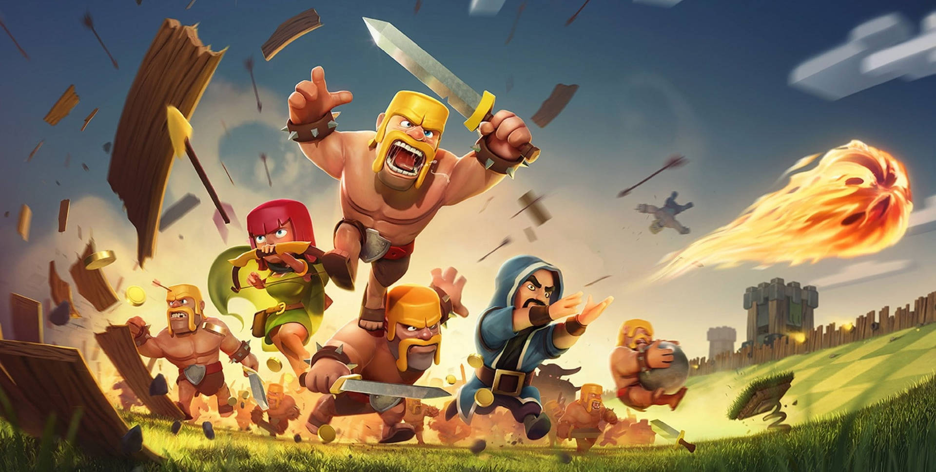 Clash Of Clans Chaotic Batltefield Background