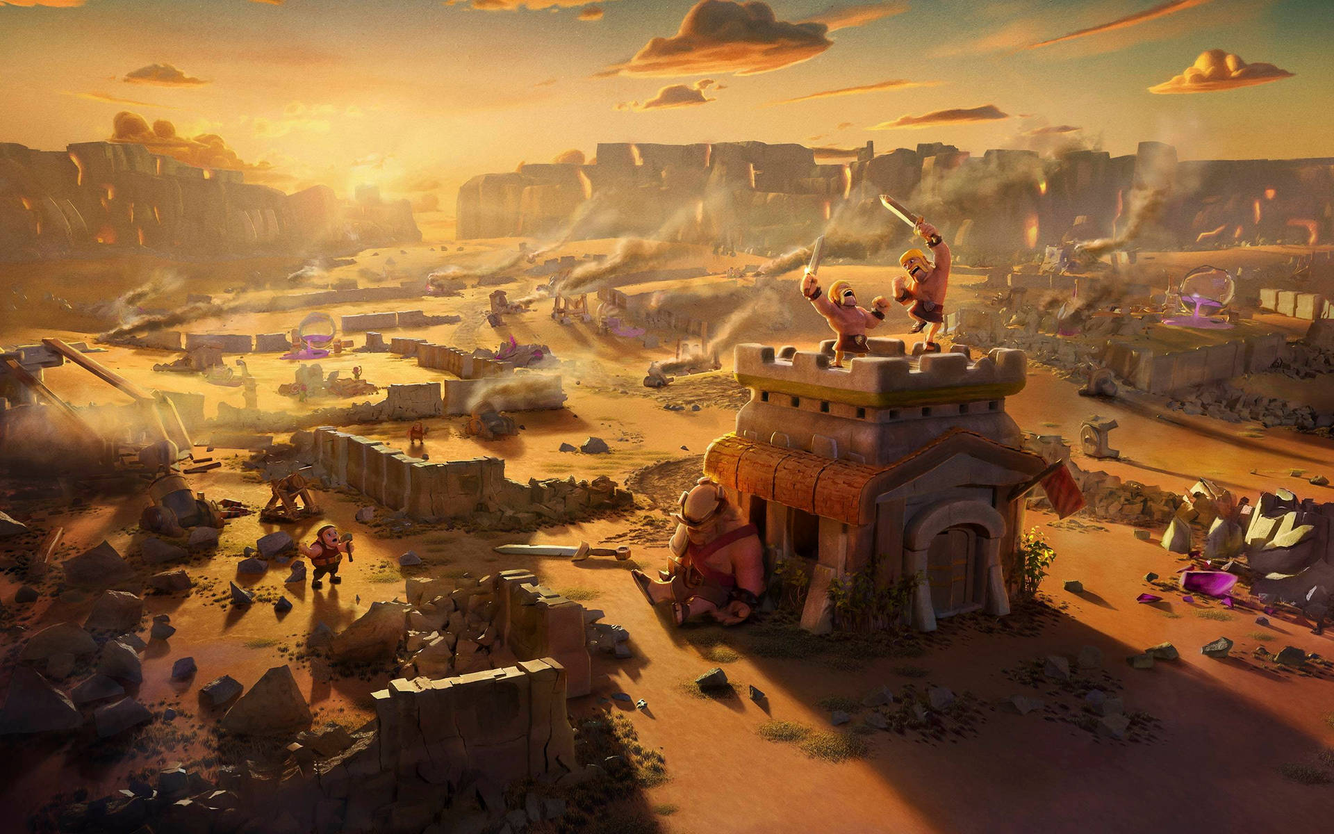 Clash Of Clans Town Background