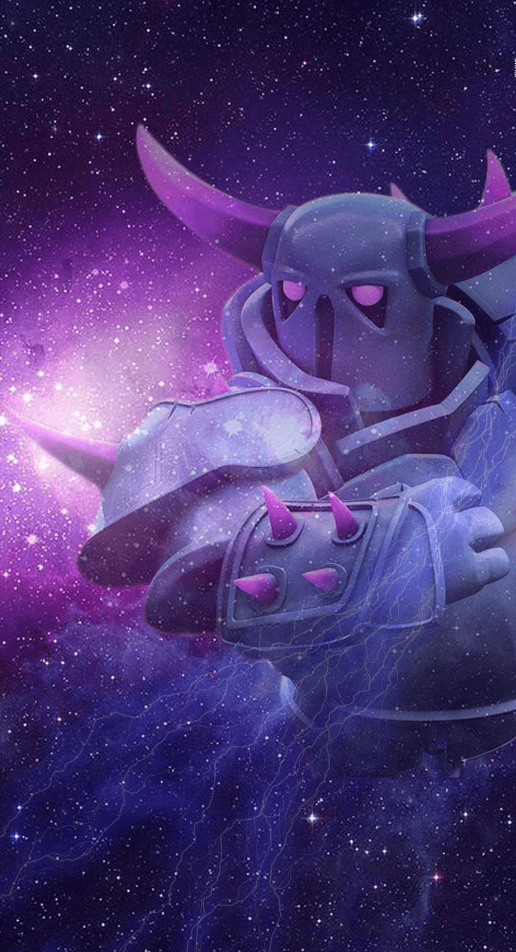 A Purple And Purple Horned Creature In Space