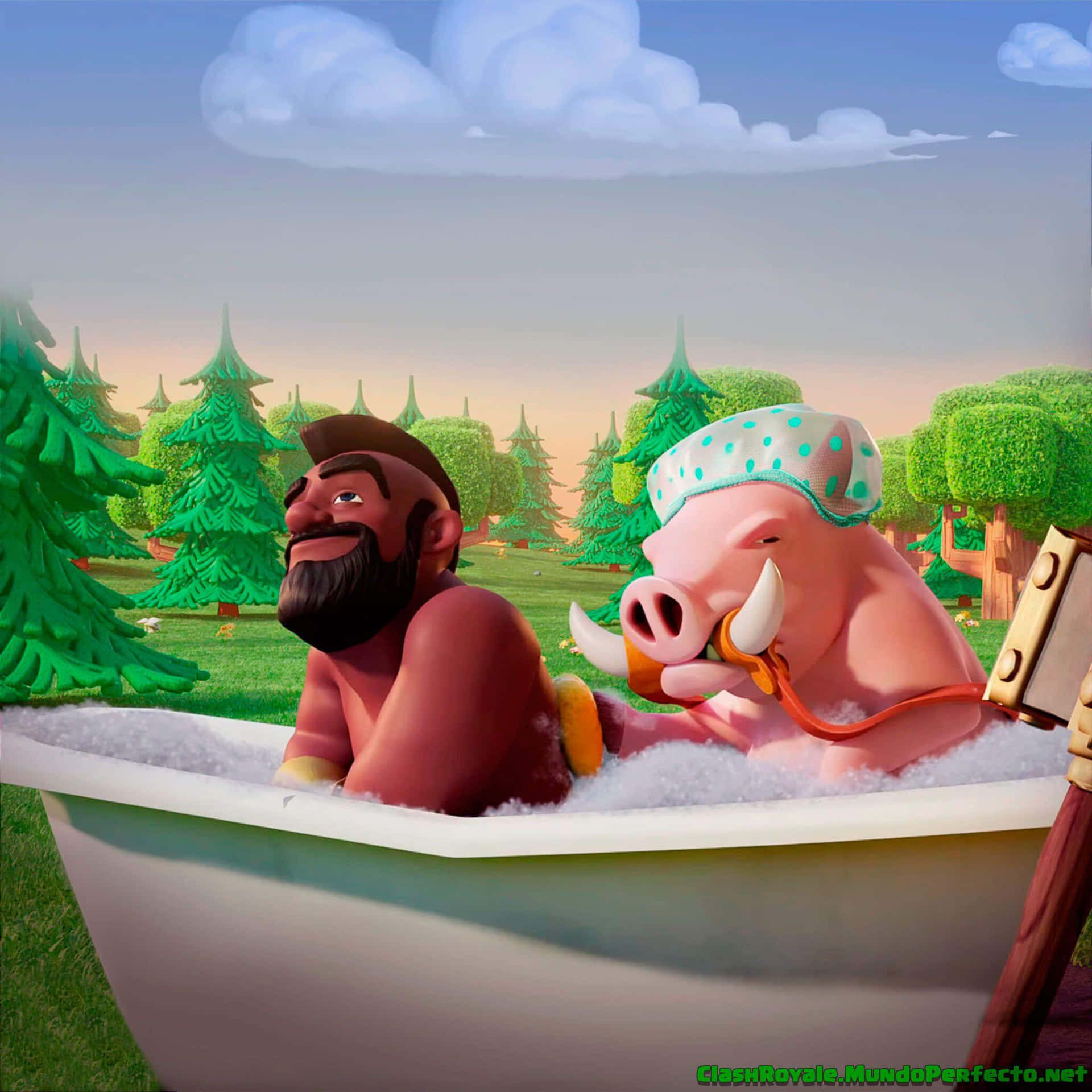 Clash Of Clans Pig In The Bath