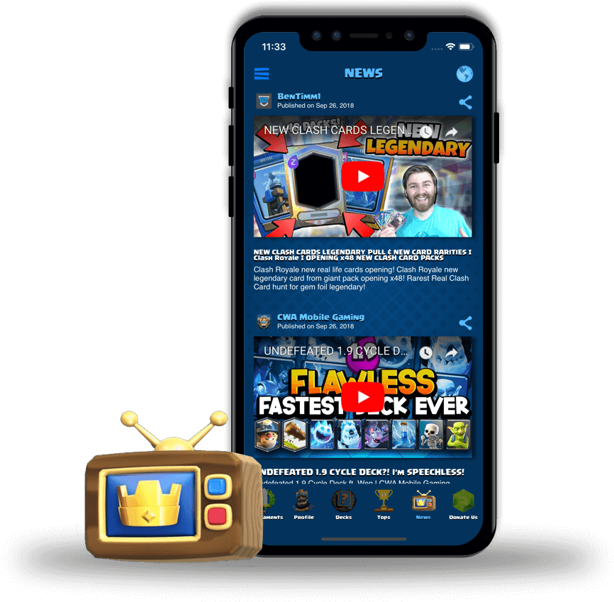 Clash Royale Content Creator Newsfeed Smartphone PNG