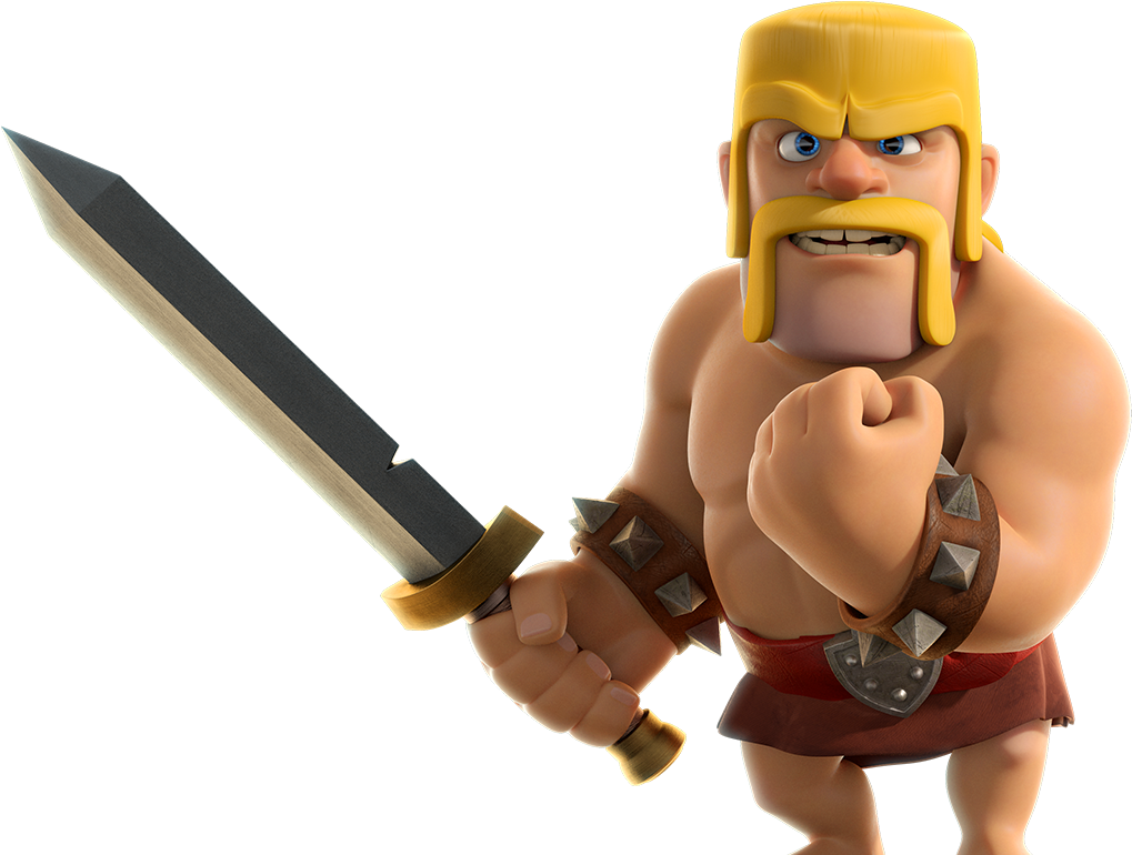 Download Clashof Clans Barbarian Character | Wallpapers.com