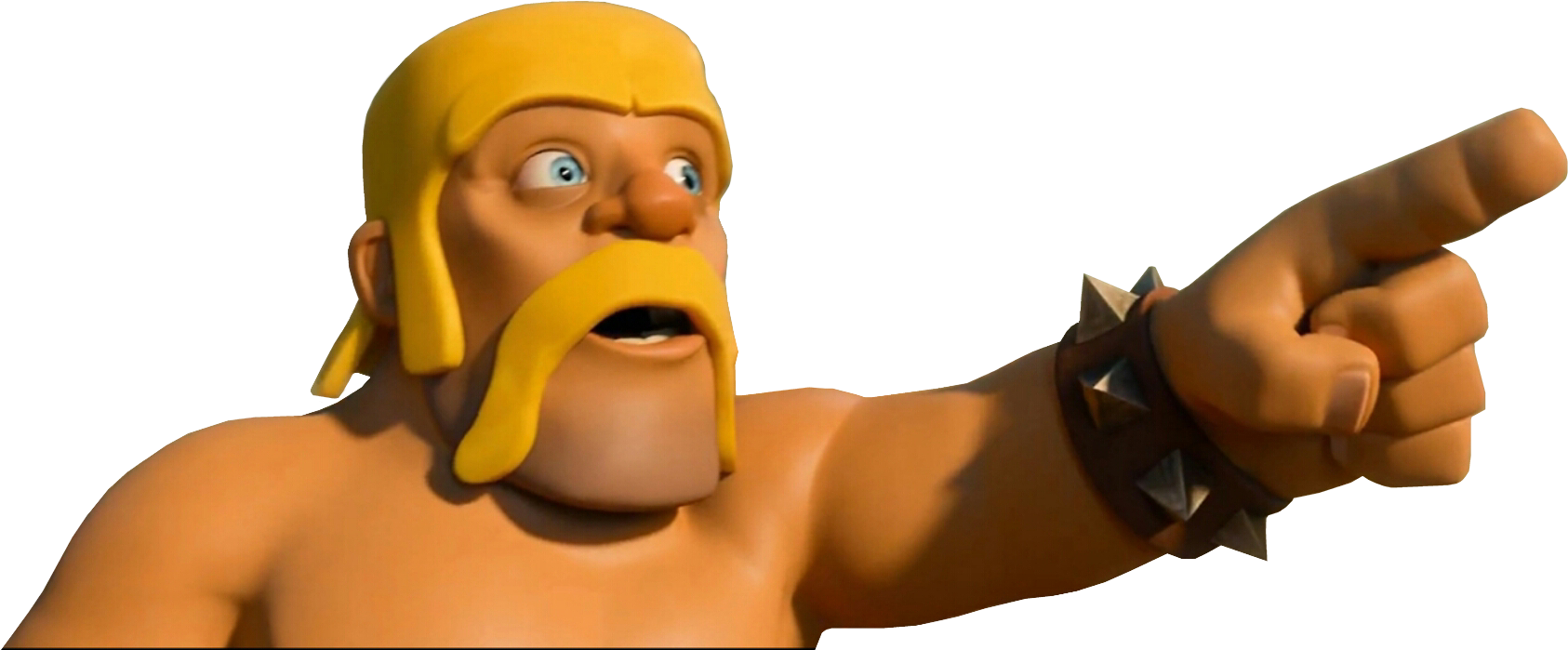 Clashof Clans Barbarian Pointing PNG
