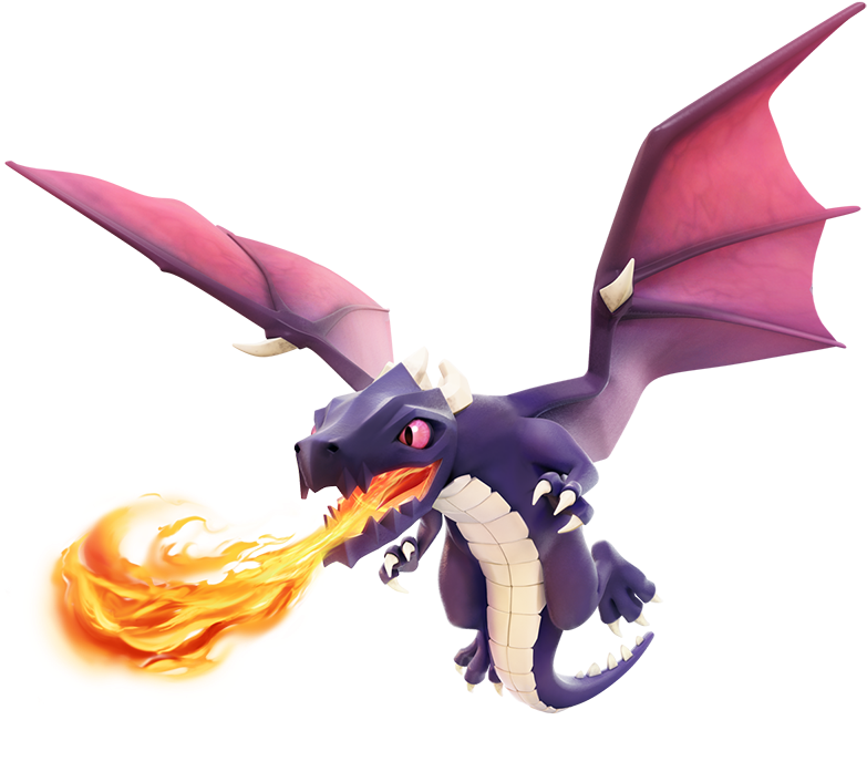 Clashof Clans Dragon Breathing Fire PNG