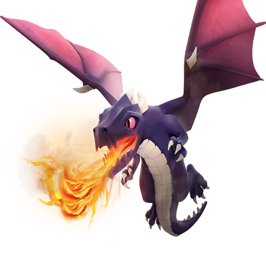 Download Clashof Clans Dragon Breathing Fire | Wallpapers.com