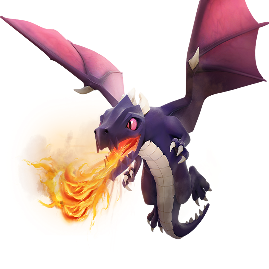 Clashof Clans Dragon Breathing Fire PNG