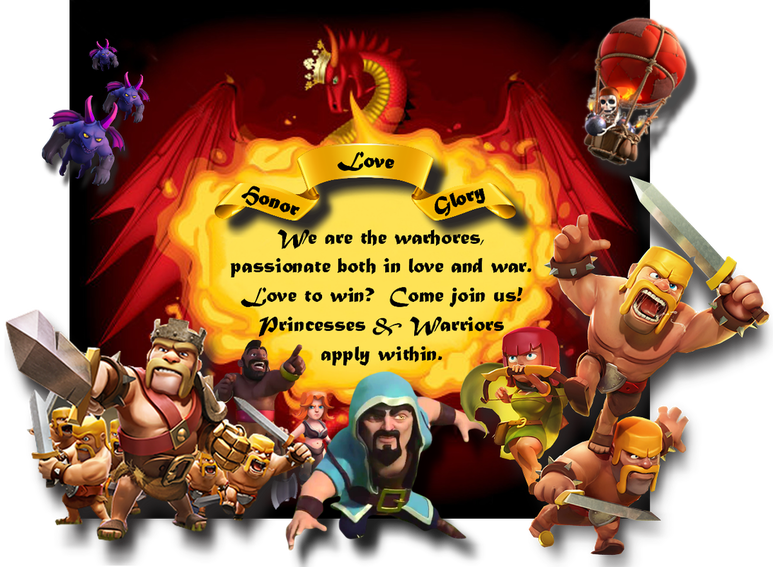 Clashof Clans Recruitment Poster PNG