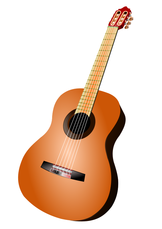 Classic Acoustic Guitar Illustration PNG