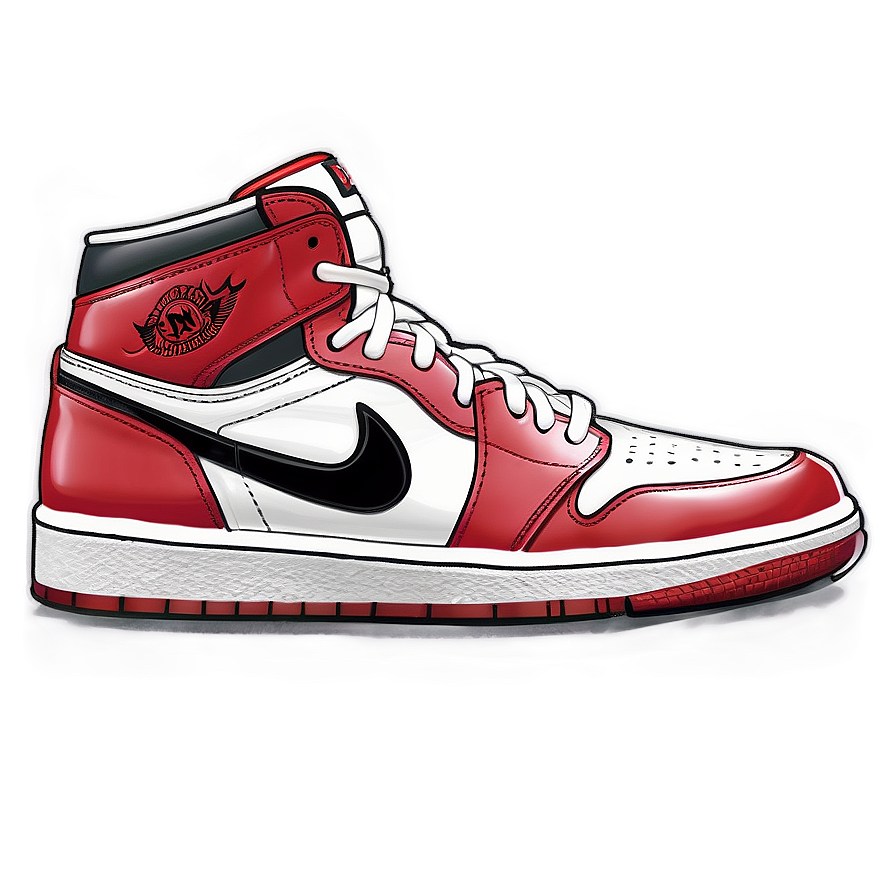 Classic Air Jordan 1 Design Png Vln23 PNG