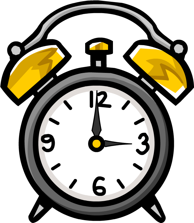 Classic Alarm Clock Illustration PNG