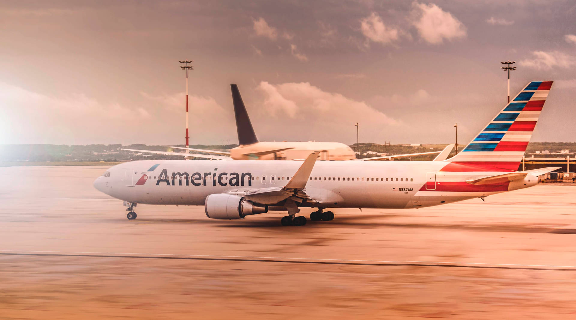 Airbus Clássico Da American Airlines Papel de Parede