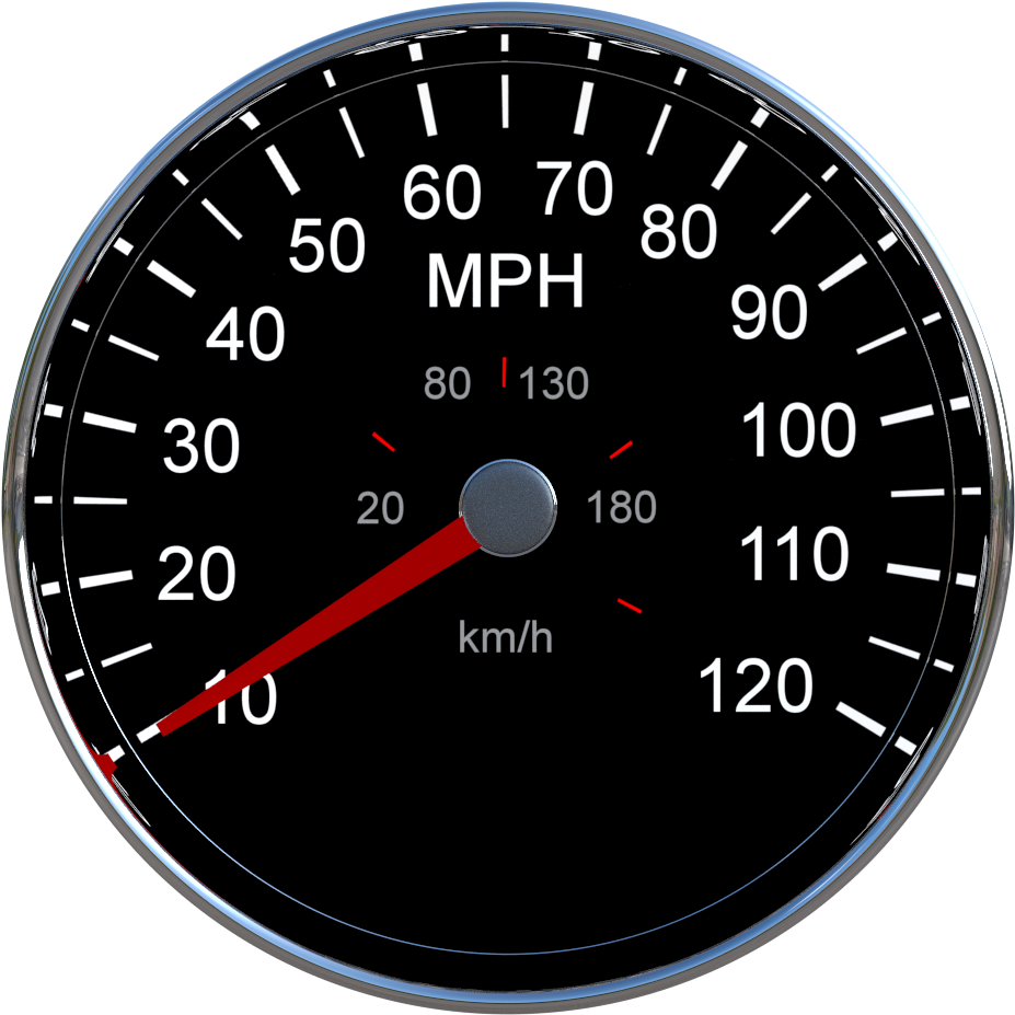 Classic Analog Speedometer PNG