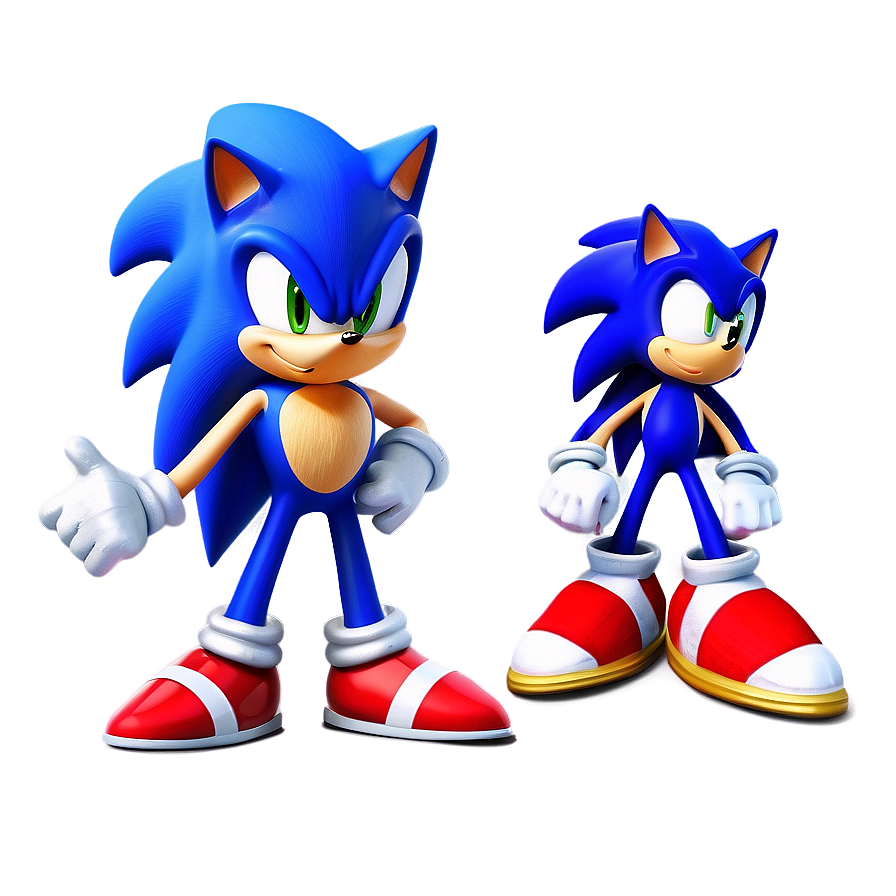 Download Classic And Modern Sonic Characters Png Ffs74 | Wallpapers.com