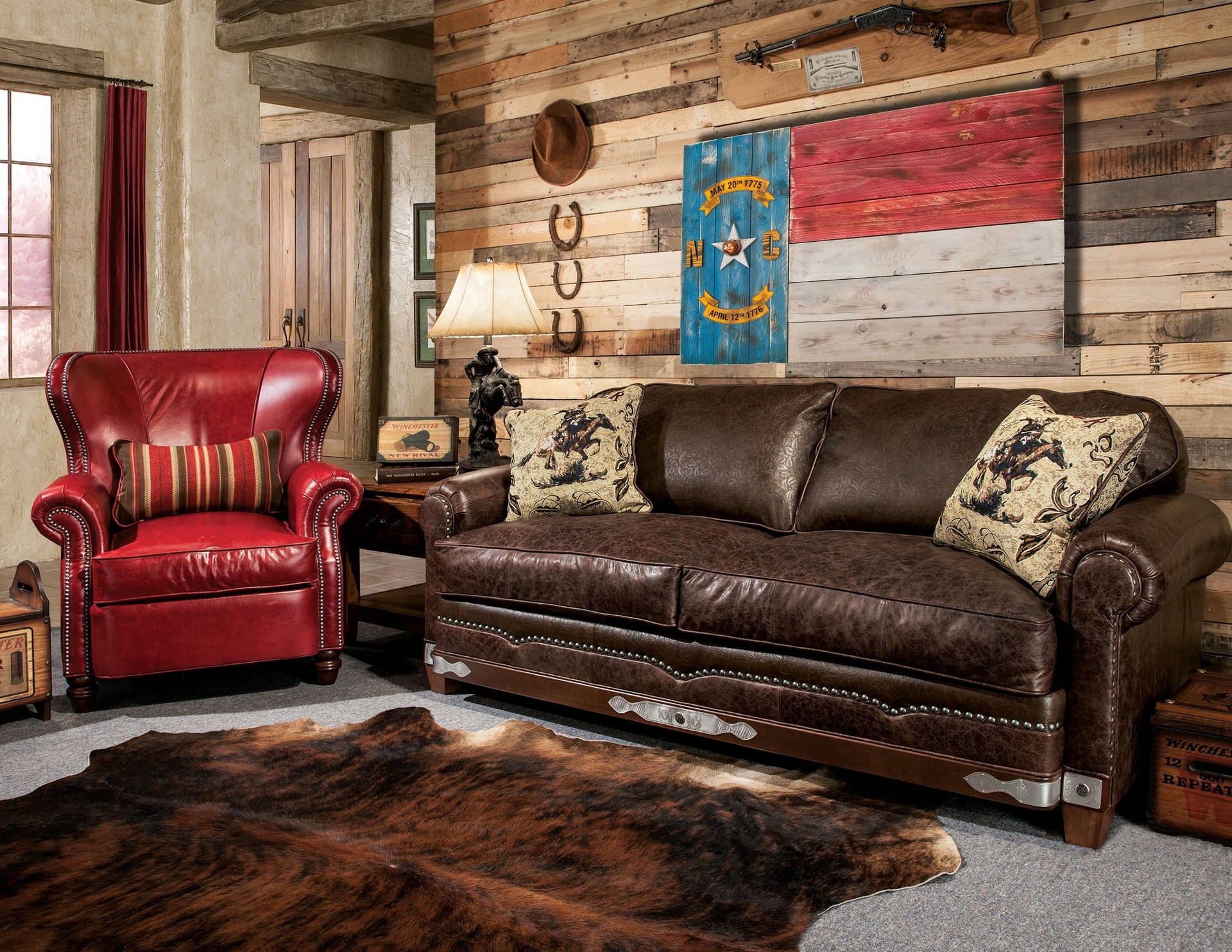 Classic Animal Leather Living Room Sofa Wallpaper
