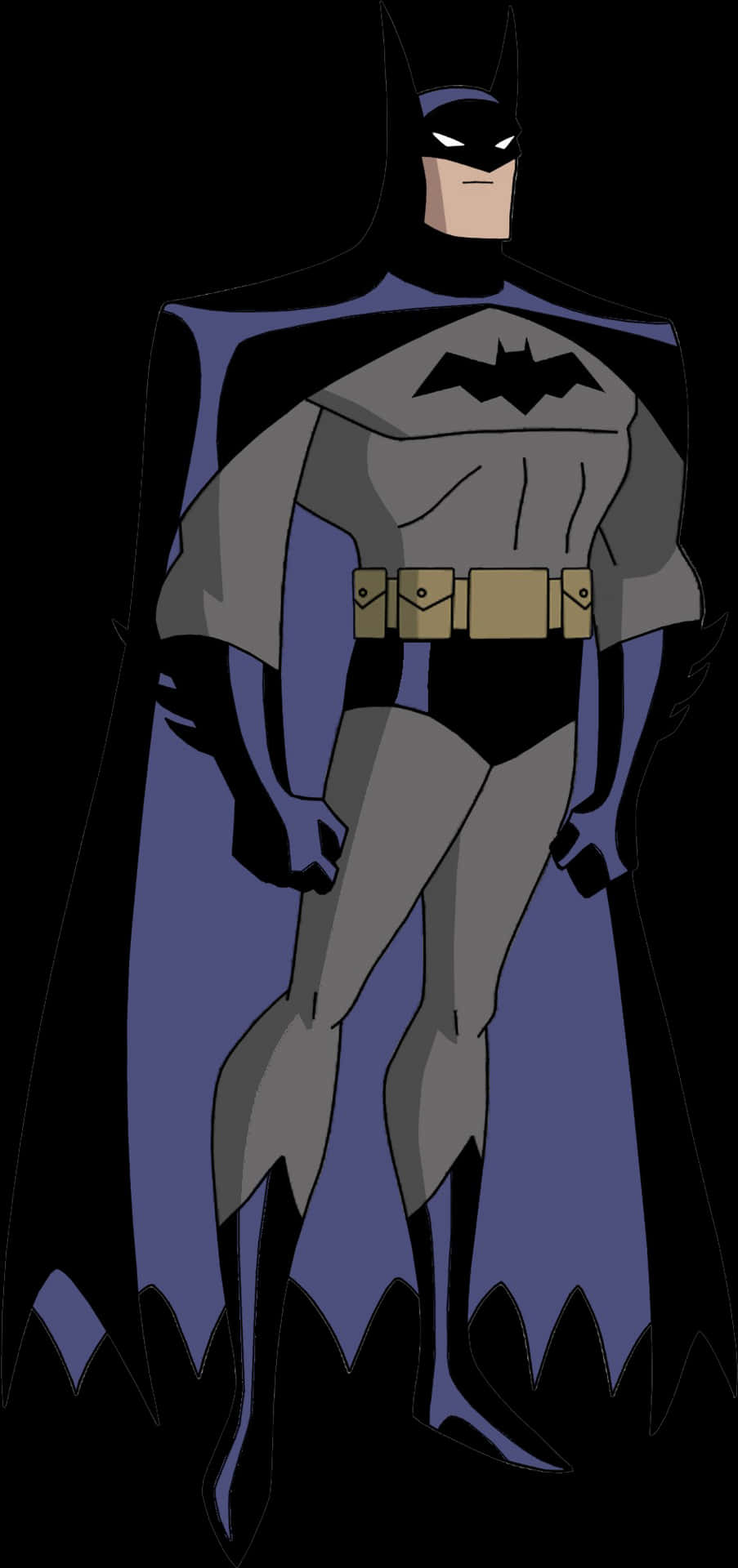 Classic Animated Batman Stance PNG