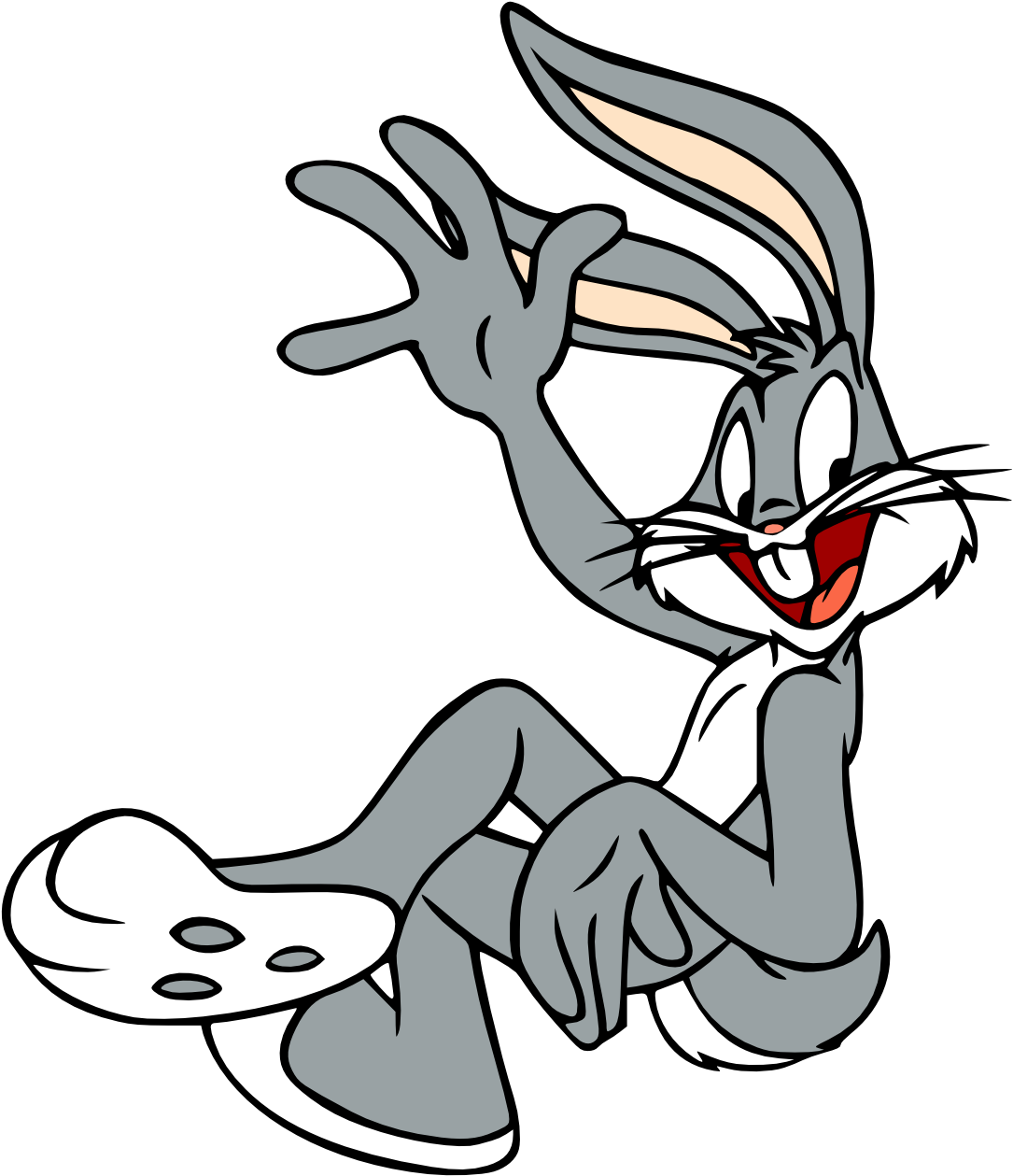 Classic Animated Bunny Gesture PNG