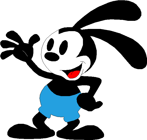 Classic Animated Character Waving PNG