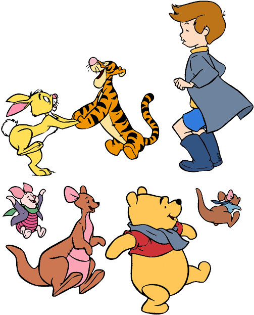 Classic Animated Characters Celebration PNG