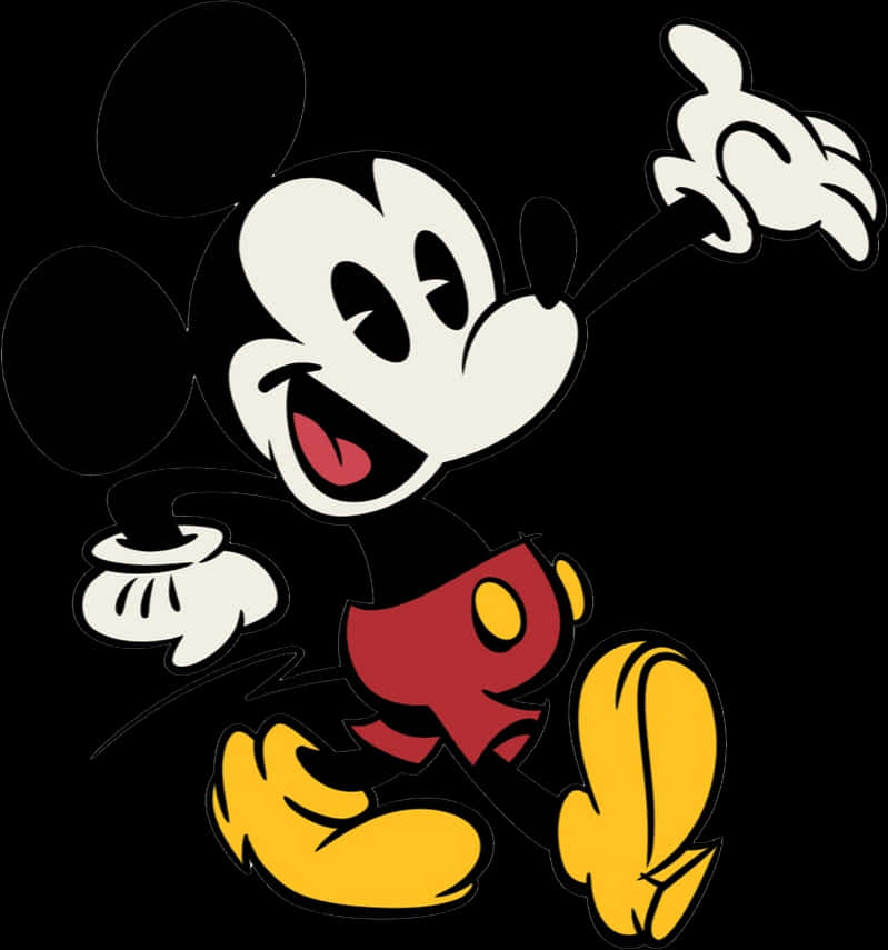 Classic Animated Mouse Character PNG