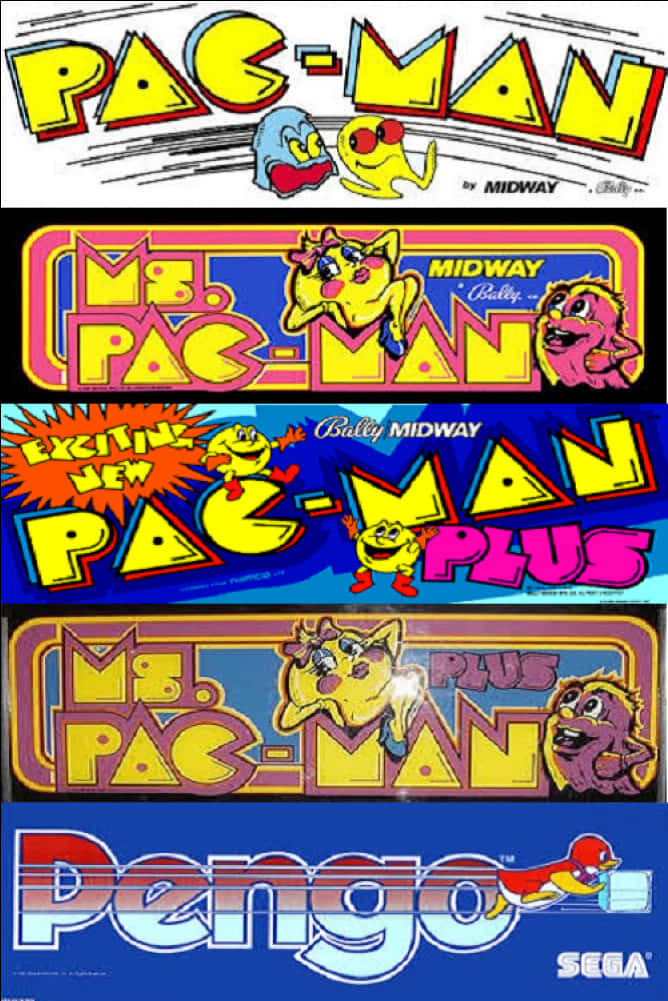 Classic_ Arcade_ Game_ Artwork_ Collection PNG