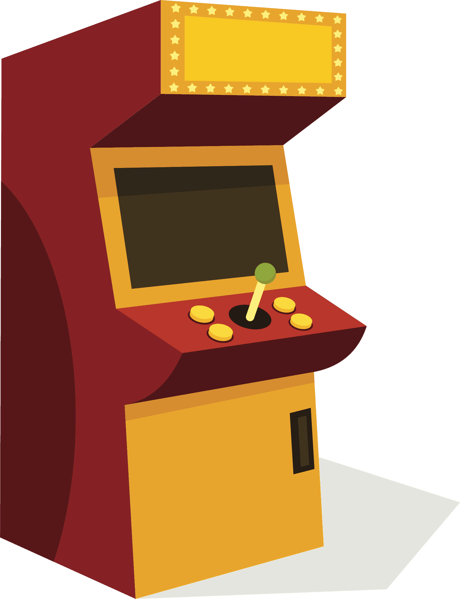 Classic Arcade Machine Illustration PNG