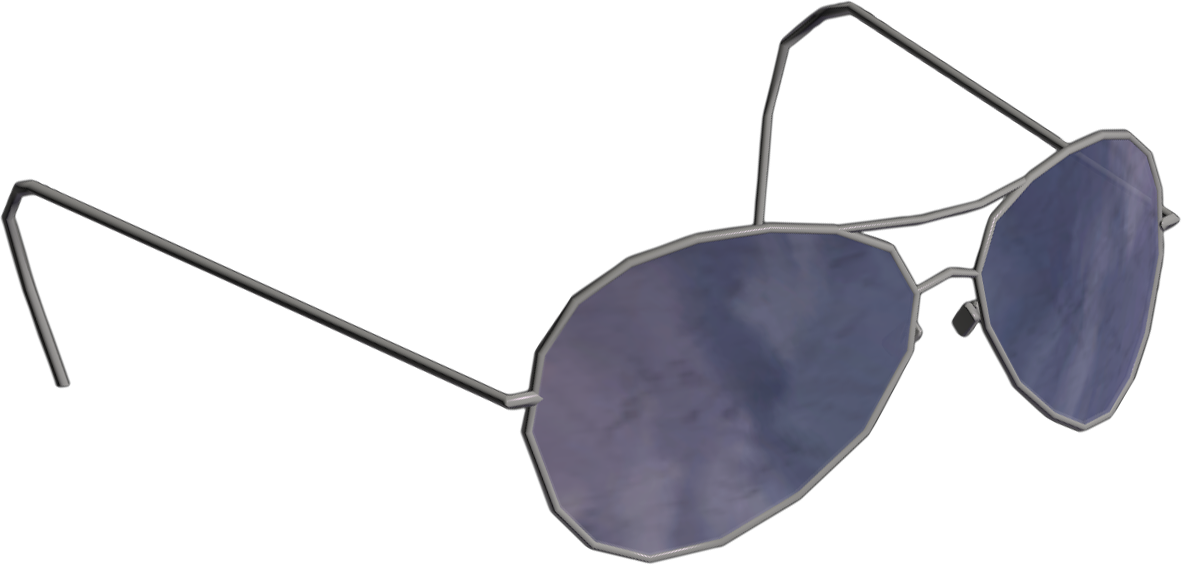 Classic Aviator Sunglasses Blue Tint PNG