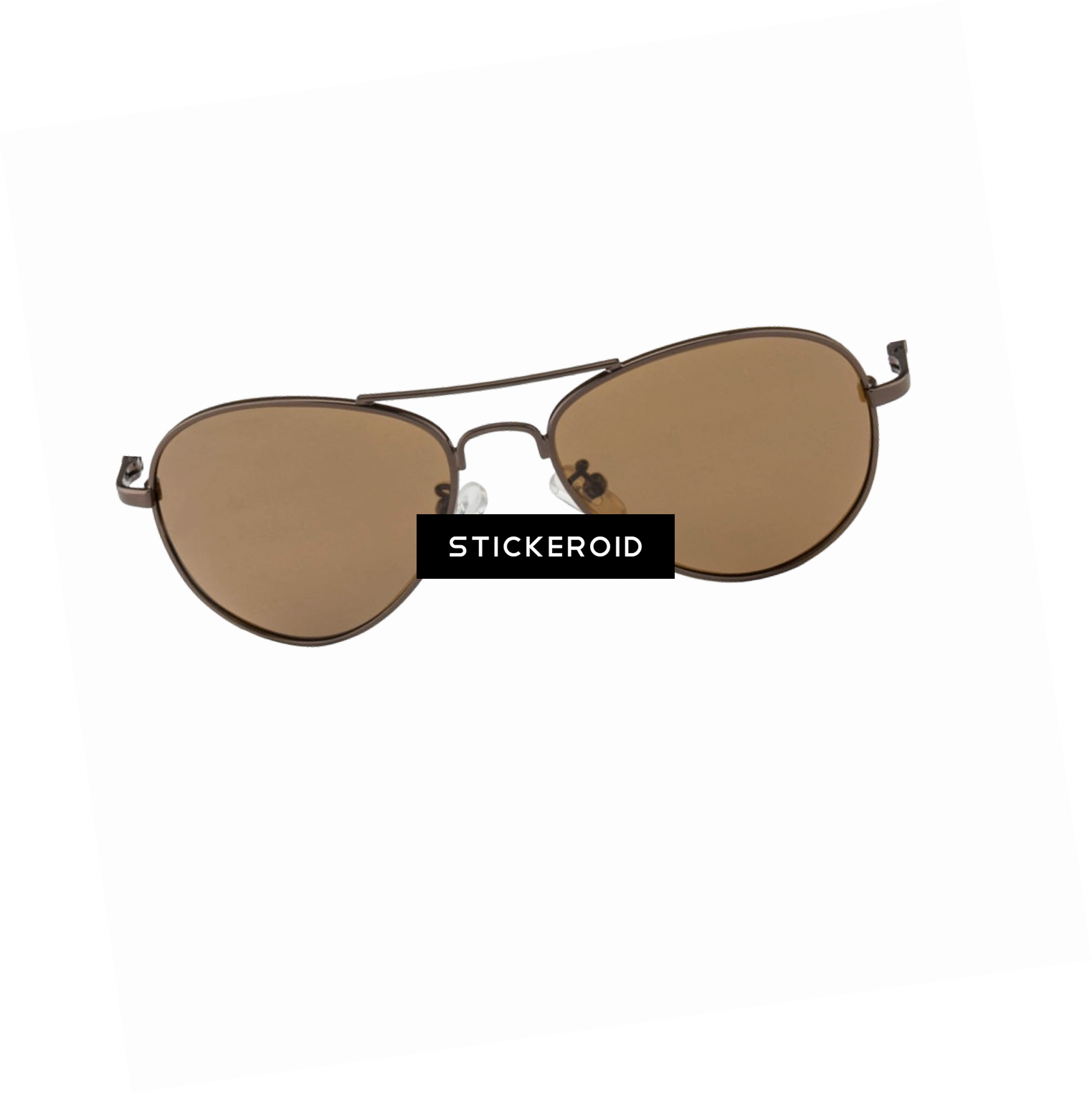 Classic Aviator Sunglasses Brown Lenses PNG