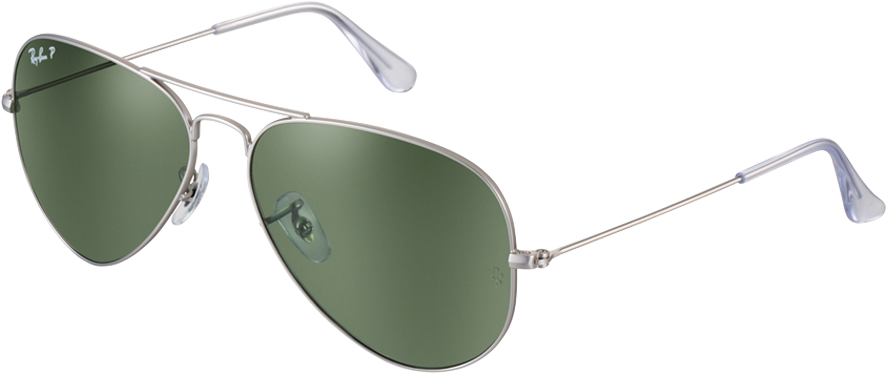 Classic Aviator Sunglasses Green Lens PNG