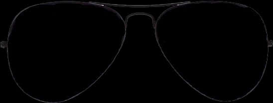 Classic Aviator Sunglasses Silhouette PNG