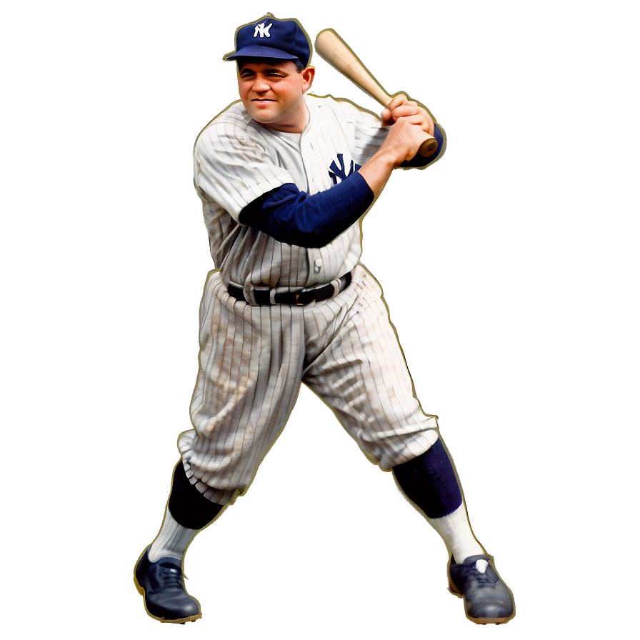 Classic Babe Ruth Yankees Png Dsb2 PNG