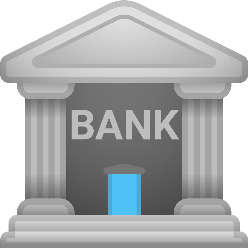 Classic Bank Building Icon PNG