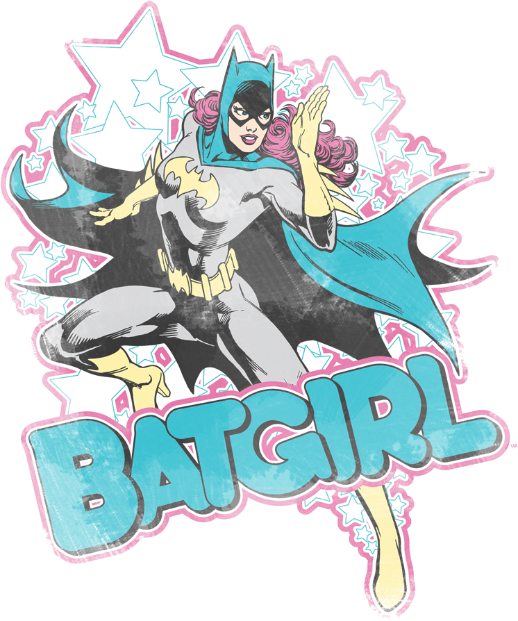 Classic Batgirl Comic Art PNG