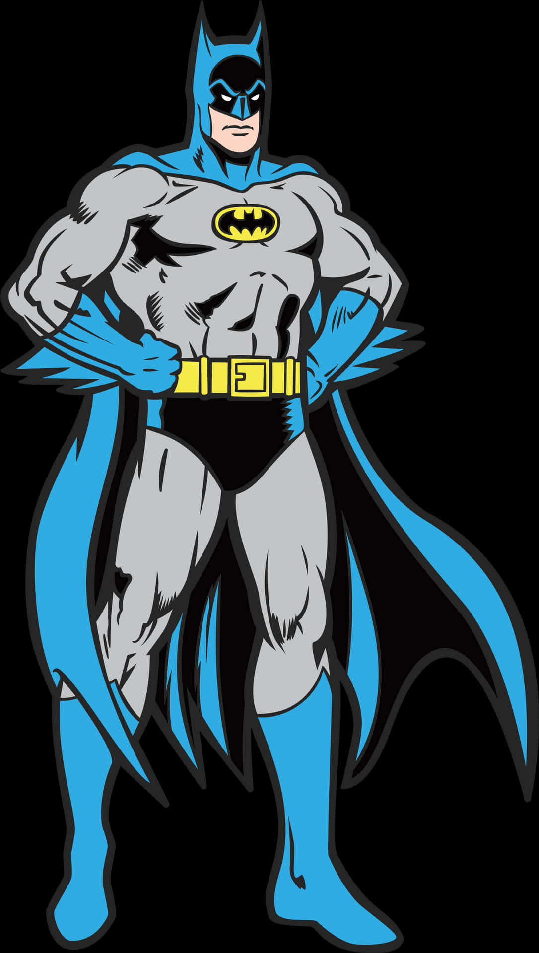 Classic Batman Illustration PNG