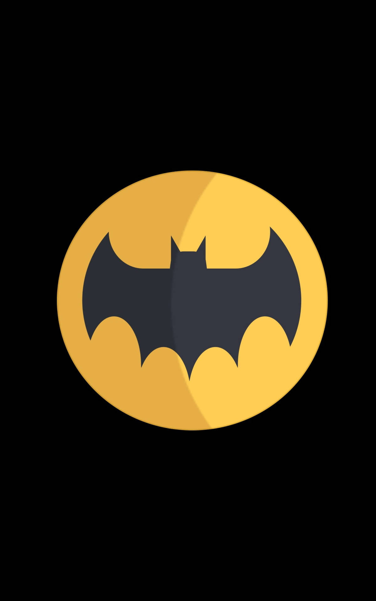 Classic Batman Logo Op Zwarte Achtergrond.jpg Achtergrond