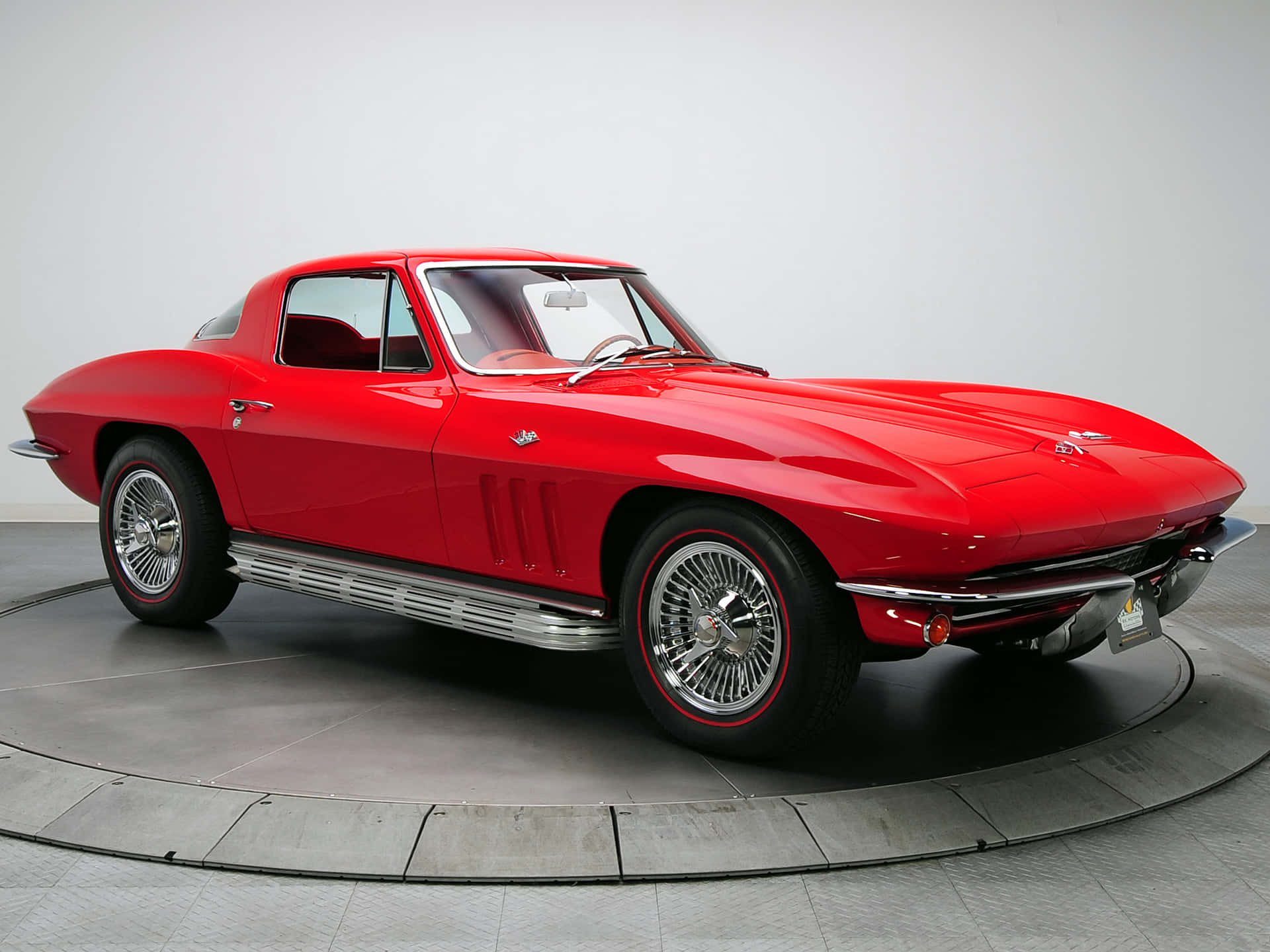 "classic Beauty: Chevrolet Corvette C2 In Full Sprint" Wallpaper