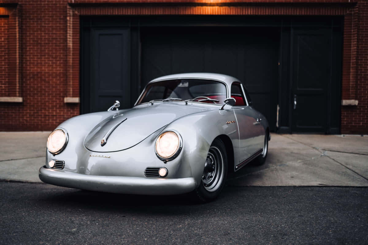 Classic Beauty - The Vintage Porsche 356 In Black Wallpaper