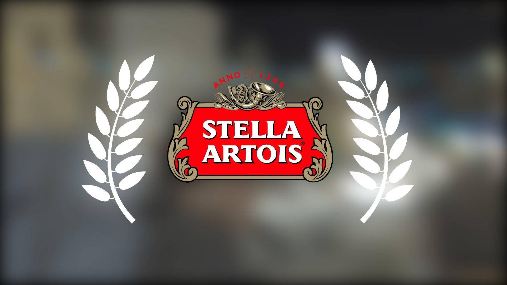 Klassisk Belgisk Øl Stella Artois Logo Mønster Wallpaper