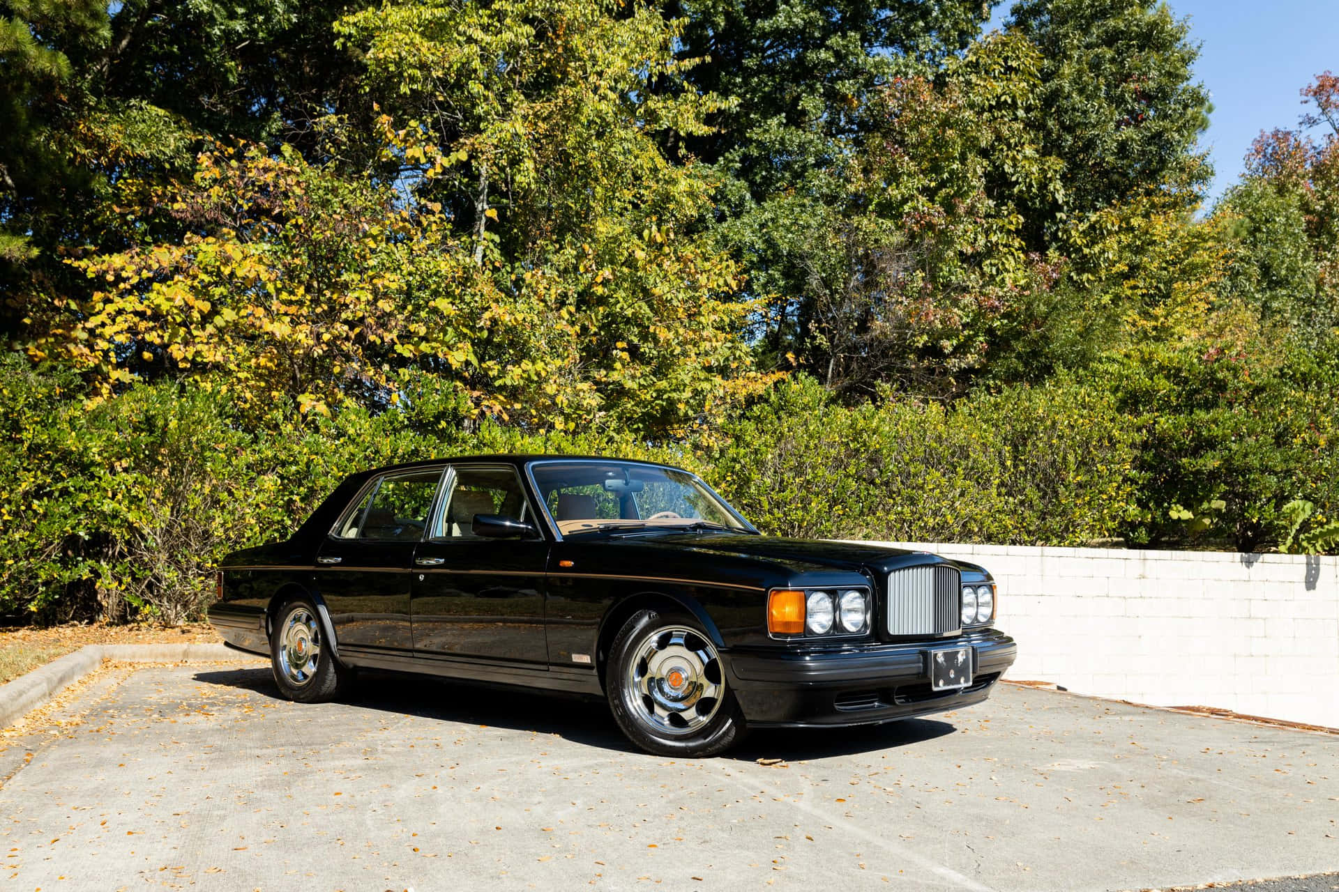 Classic Bentley Turbo R Herfst Achtergrond Achtergrond