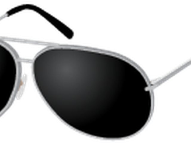 Classic Black Aviator Sunglasses PNG