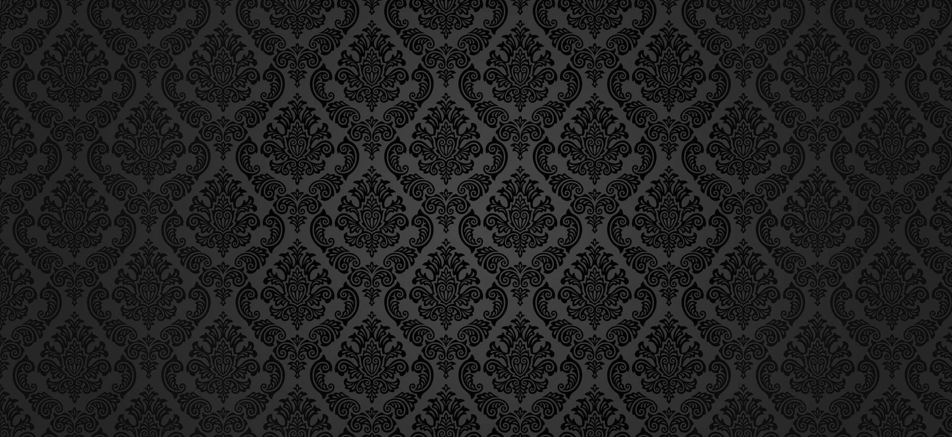 Classic Black Baroque Pattern Wallpaper
