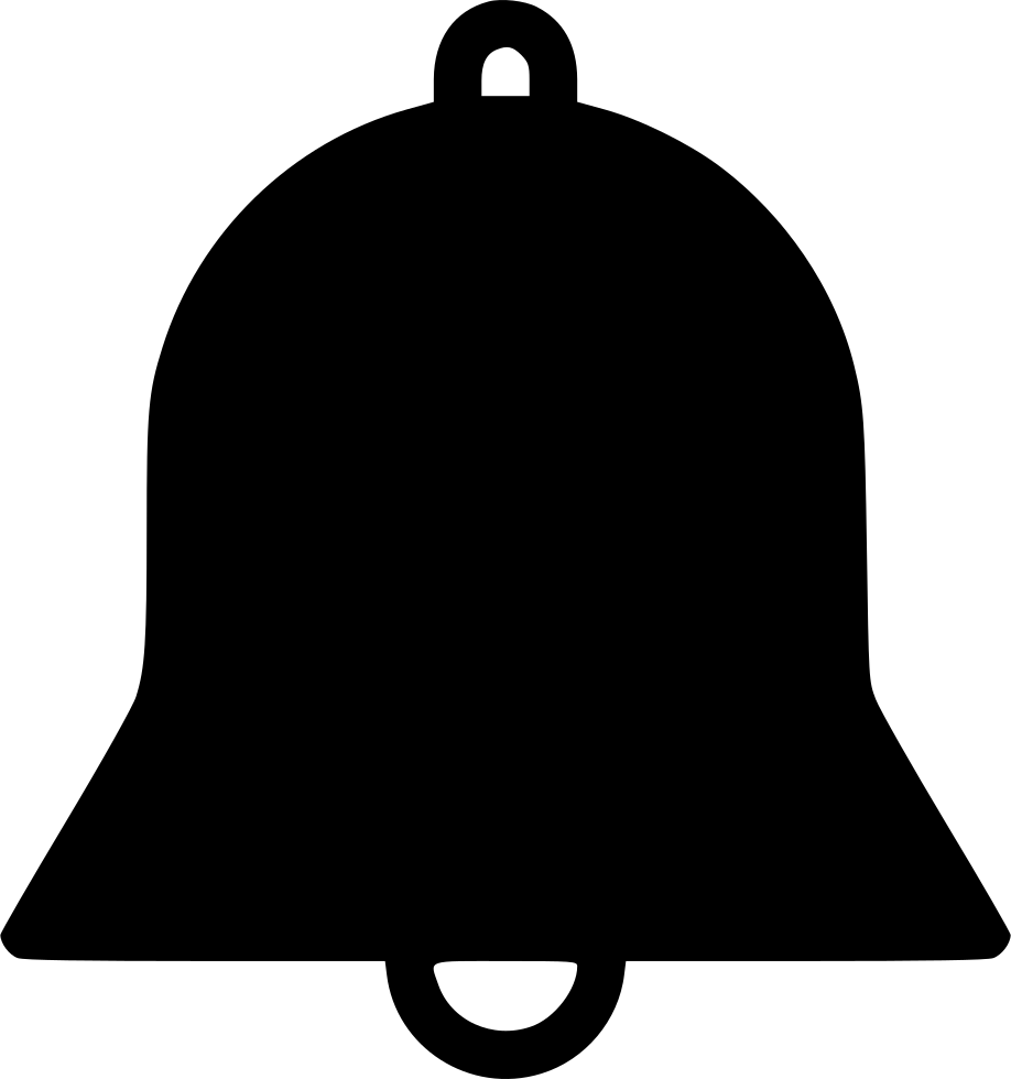 Classic Black Bell Icon PNG