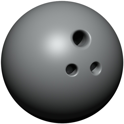 Classic Black Bowling Ball PNG